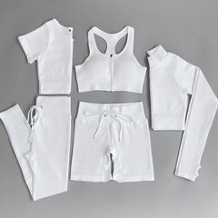 Stylish tracksuit and yoga set for women, perfect for workouts or casual wear.