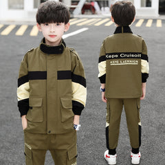 Stylish boys tracksuit for active play and comfort, perfect for sports or casual outings.