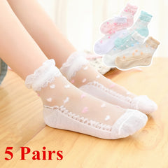 Summer breathable girls socks designed for comfort and style in warm weather, ensuring cool feet all day.