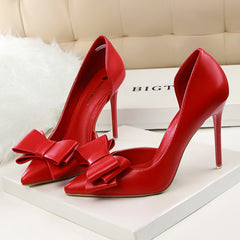 A pair of elegant stiletto heels showcasing refined design and sophistication for formal occasions.