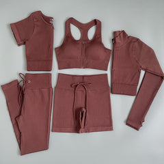 Stylish tracksuit and yoga set for women, perfect for workouts or casual wear.