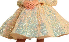 Elegant navy blue dress for girls, perfect for special occasions and formal events.