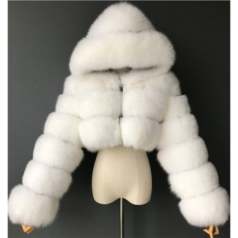 High Quality Furry Cropped Faux Fur Coats and Jackets for Women.