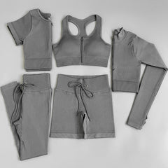 Stylish tracksuit and yoga set for women, perfect for workouts or casual wear.