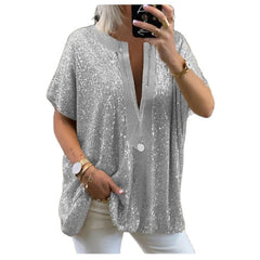 Elegant sequined t-shirt perfect for special occasions, combining style and comfort in a unique fashion statement.