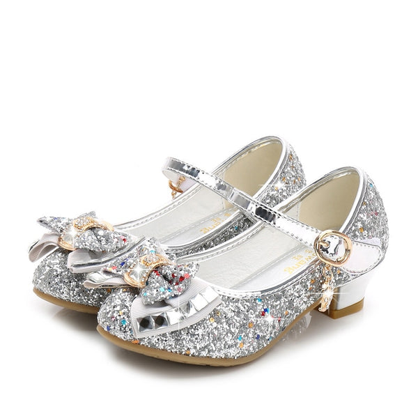 Princess Girls Party Shoes Children Sandals Colorful Sequins High Heels Shoes Girls Sandals Peep Toe Summer Kids Shoes CSH813