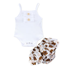 Elegant floral patterns adorn this children's wear, perfect for stylish and comfortable outfits for kids.