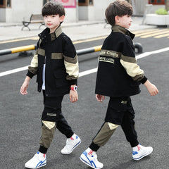 Stylish boys tracksuit for active play and comfort, perfect for sports or casual outings.