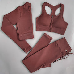 Stylish tracksuit and yoga set for women, perfect for workouts or casual wear.