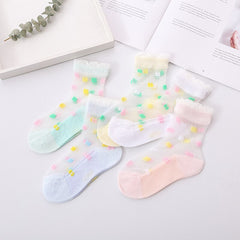 Summer breathable girls socks designed for comfort and style in warm weather, ensuring cool feet all day.
