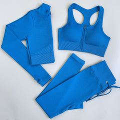 Stylish tracksuit and yoga set for women, perfect for workouts or casual wear.