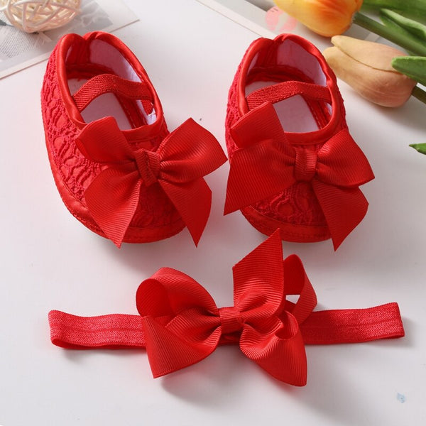 Newborn Baby Girls Shoes Cotton Cute Toddlers Soft Sole Butterfly-knot Princess Shoes Spring Autumn First Walkers Birthday Gift