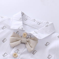 Elegant bodysuit with bow tie accent, perfect for formal occasions and stylish outfits.
