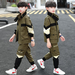Stylish boys tracksuit for active play and comfort, perfect for sports or casual outings.
