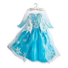 Summer Girls Dress Cartoon Cosplay Snow Queen Princess Dresses Elsa Dresses Anna Costume Baby Children Clothes Kids Clothing.