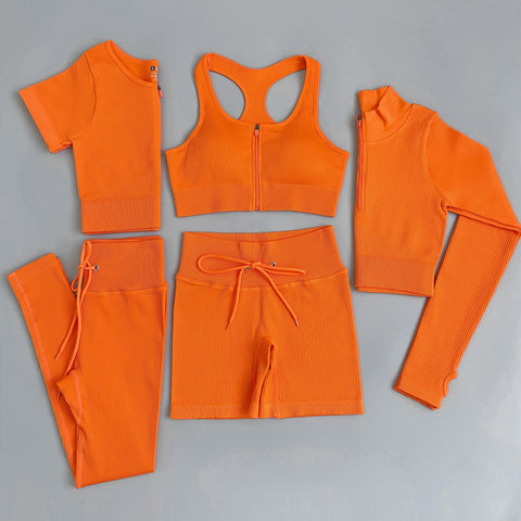 Stylish tracksuit and yoga set for women, perfect for workouts or casual wear.
