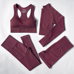 Seamless Women Yoga Set / Gym Clothes Sportswear 2/3/4pcs
