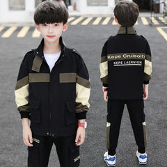 Stylish boys tracksuit for active play and comfort, perfect for sports or casual outings.
