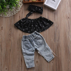 Baby Girl Summer Clothes Set Sleeveless Top.