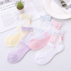 Summer breathable girls socks designed for comfort and style in warm weather, ensuring cool feet all day.