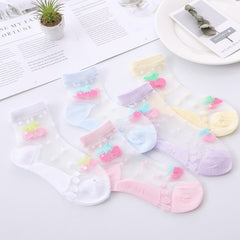 Summer breathable girls socks designed for comfort and style in warm weather, ensuring cool feet all day.