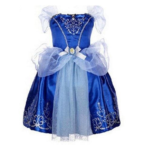 Summer Girls Dress Cartoon Cosplay Snow Queen Princess Dresses Elsa Dresses Anna Costume Baby Children Clothes Kids Clothing.