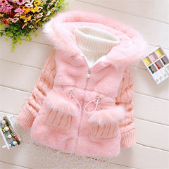 Winter Faux Fur Newborn Baby Girl Clothes Warm Children's Thicken Jacket For Baby Girls Coats For Kids Clothing 2022 Baby Coats.