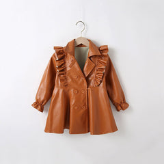 Stylish girls in leather jackets showcasing the latest trends in women's fashion for autumn.
