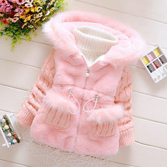 Winter Faux Fur Newborn Baby Girl Clothes Warm Children's Thicken Jacket For Baby Girls Coats For Kids Clothing 2022 Baby Coats.