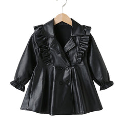 Stylish girls in leather jackets showcasing the latest trends in women's fashion for autumn.