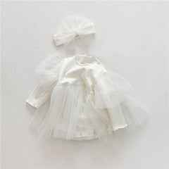 Baby Romper With Headband for Girls.