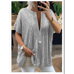 Elegant sequined t-shirt perfect for special occasions, combining style and comfort in a unique fashion statement.