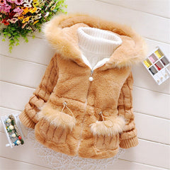 Winter Faux Fur Newborn Baby Girl Clothes Warm Children's Thicken Jacket For Baby Girls Coats For Kids Clothing 2022 Baby Coats.