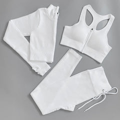 Stylish tracksuit and yoga set for women, perfect for workouts or casual wear.