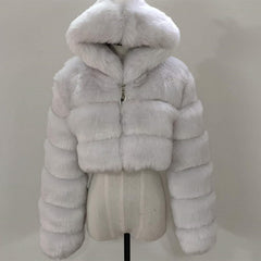 High Quality Furry Cropped Faux Fur Coats and Jackets for Women.