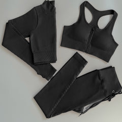 Stylish tracksuit and yoga set for women, perfect for workouts or casual wear.