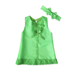 Newborn Baby Cute Bow Sleeveless Princess Dresses.