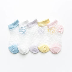 Summer breathable girls socks designed for comfort and style in warm weather, ensuring cool feet all day.