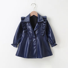Stylish girls in leather jackets showcasing the latest trends in women's fashion for autumn.