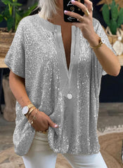 Elegant sequined t-shirt perfect for special occasions, combining style and comfort in a unique fashion statement.