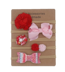 Nylon Elastic Baby Headband Solid Knot Flower Fabric.