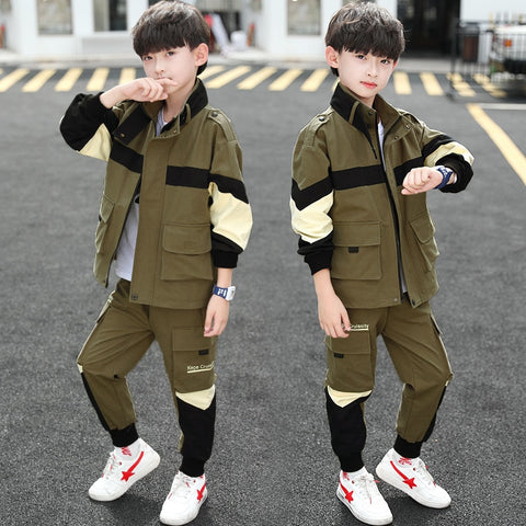 Stylish boys tracksuit for active play and comfort, perfect for sports or casual outings.