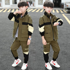 Stylish boys tracksuit for active play and comfort, perfect for sports or casual outings.