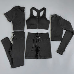 Stylish tracksuit and yoga set for women, perfect for workouts or casual wear.