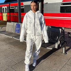 Stylish rhinestone joggers, perfect for casual outfits with a touch of glamour.