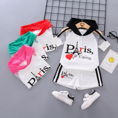 Stylish summer outfits for kids, featuring tailored suits suitable for warm weather occasions.