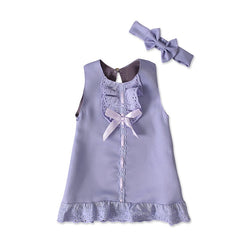 Newborn Baby Cute Bow Sleeveless Princess Dresses.
