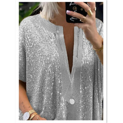 Elegant sequined t-shirt perfect for special occasions, combining style and comfort in a unique fashion statement.