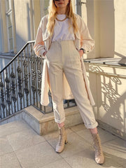 TRAF 2022 Pencil Women Pants 28 Color High Waist Pants for Women White Black Streetwear Woman Trousers Summer Office Wear Pants.