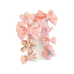 [8-Piece Set] Children's Bow Summer Hairpin Girls Hair Accessories 2022 New Clip Sweet Cute Baby Princess Headwear.